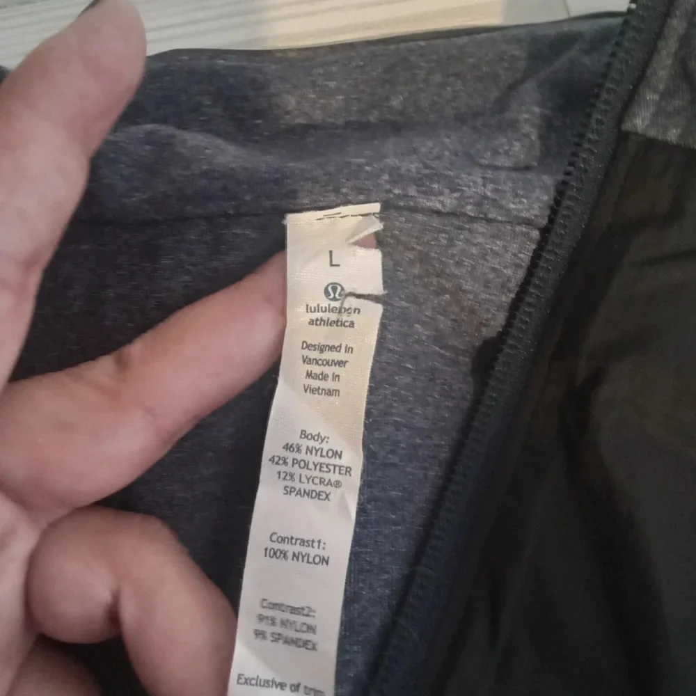 Lululemon Men's post session jacket heathered inkwell full zip size large